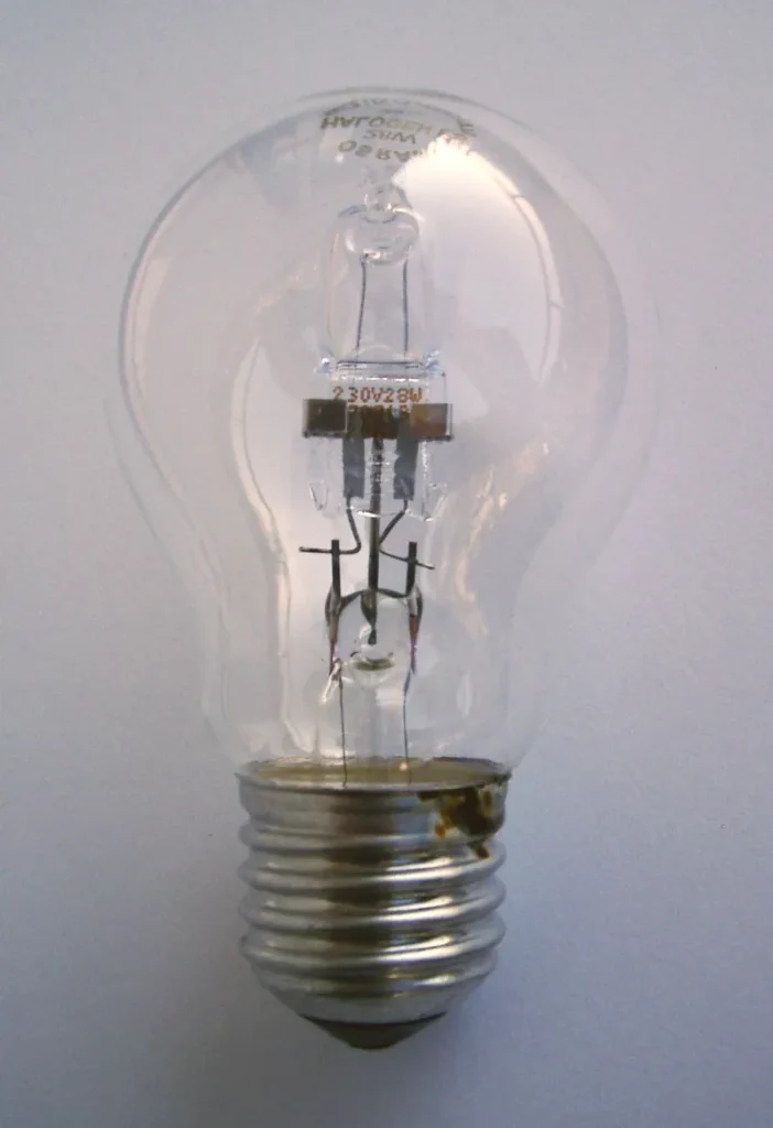 Halogen lamp bulb 230 volt close-up